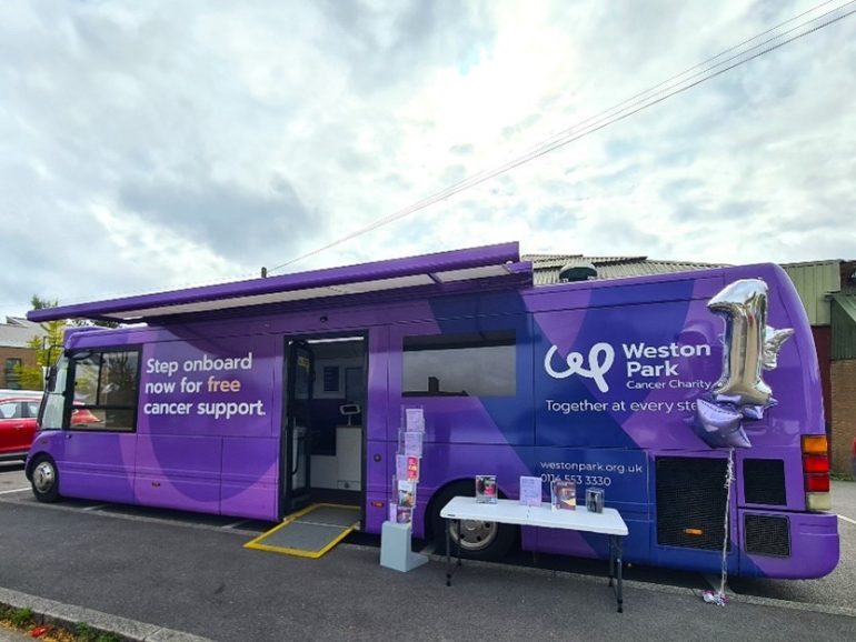 Weston Park Cancer Charity celebrate one year of ground-breaking Big Purple Bus initiative!