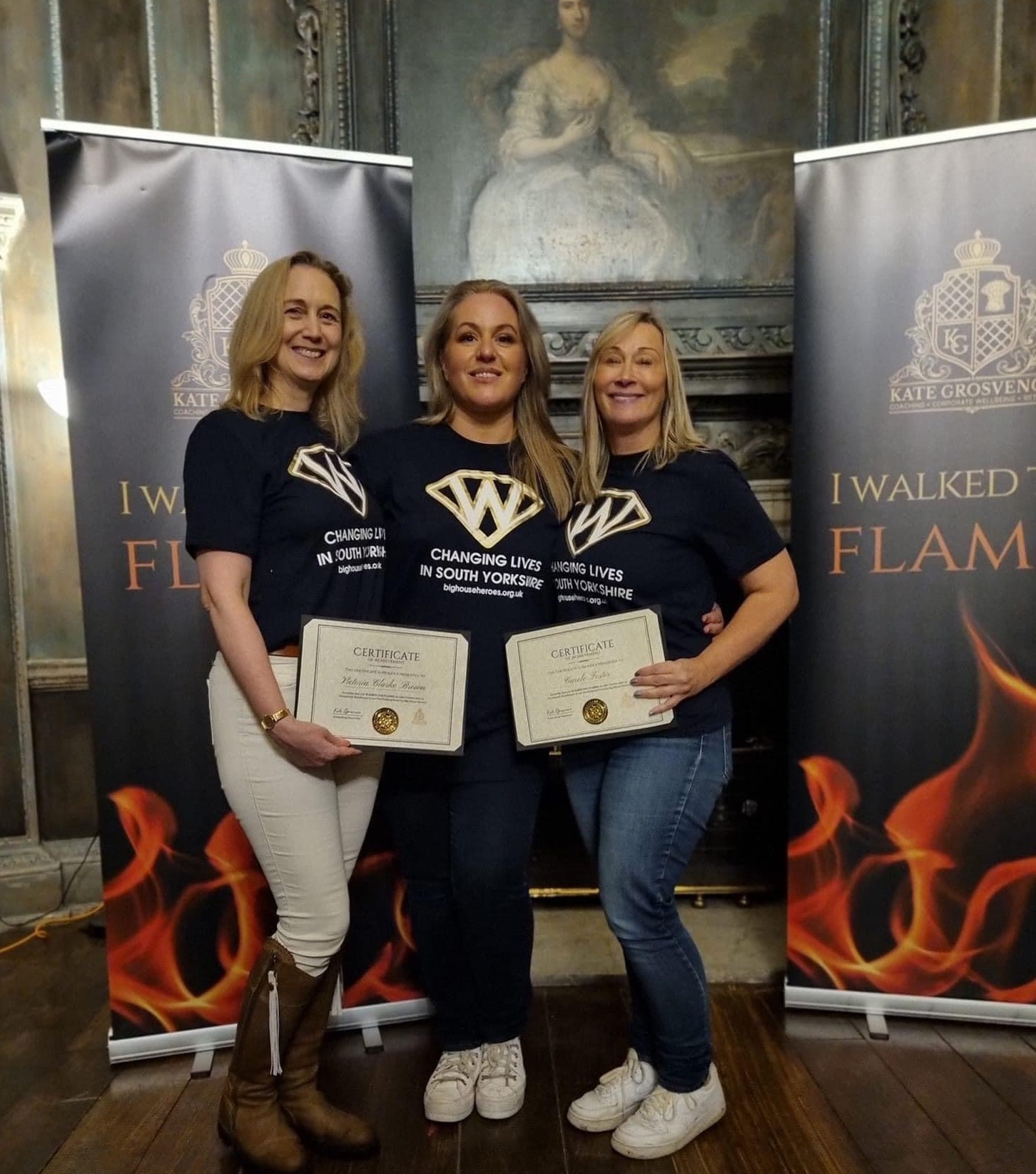 Women who walked through fire for The Big House raised almost £4,500